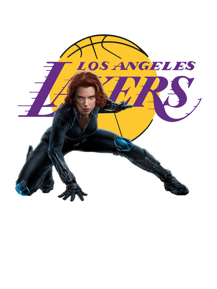 Los Angeles Lakers Black Widow Logo vinyl decal